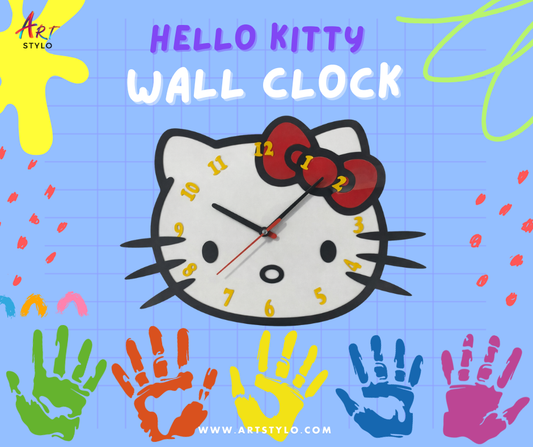 Hello Kitty Wall Clock for Kids Room