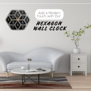 Close-up of Premium Acrylic Hexagon Wall Clock design details