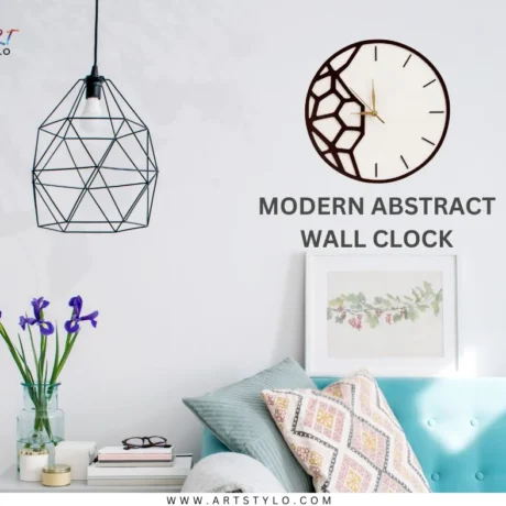 Modern Abstract Wall Clock made with high-quality acrylic in 15x15 inch size