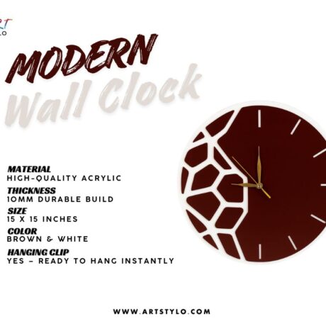 Wall clock hanging clip attached on backside